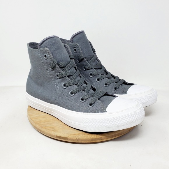 Converse Chuck Taylor II Shoes Womens 8 Grey Lunarlon High Top Retro Sneaker - Picture 1 of 14